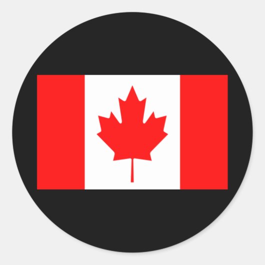 Vlag van Canada Ronde Sticker (Voorkant)