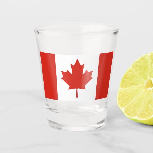 Vlag van Canada Shot Glas (Voorkant)