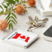 Vlag van Canada Sleutelhanger (Zijkant)
