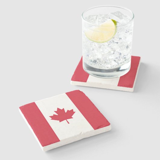 Vlag van Canada Stenen Onderzetter (Zijkant)