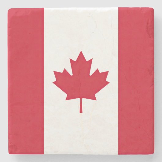 Vlag van Canada Stenen Onderzetter (Voorkant)