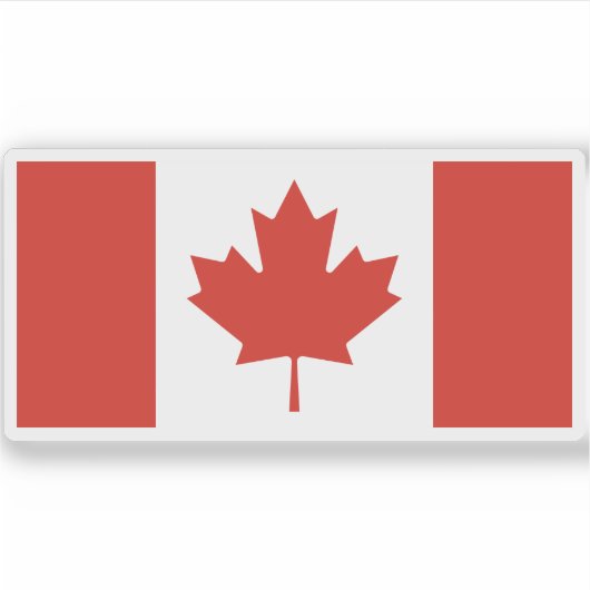Vlag van Canada Sticker (Voorkant)