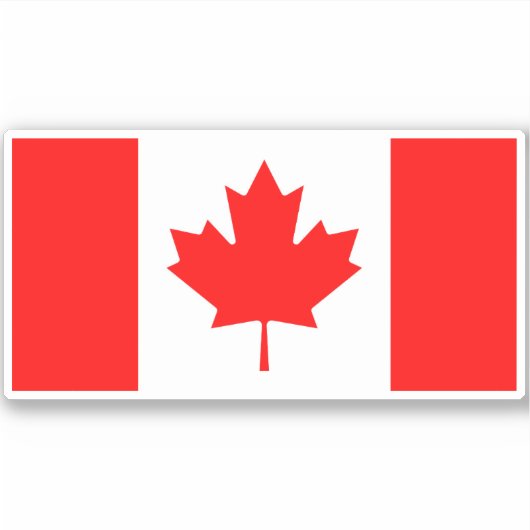 Vlag van Canada Sticker (Voorkant)