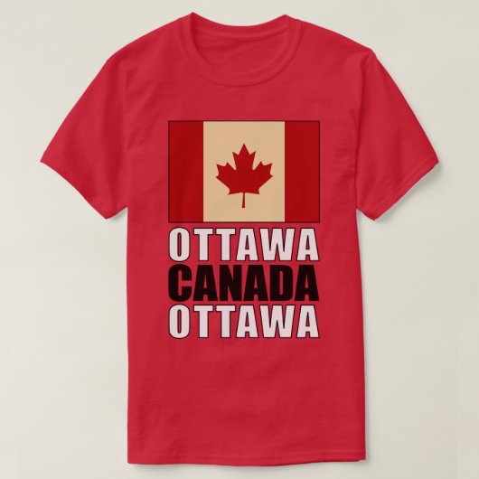 Vlag van Canada T-shirt (Design voorkant)
