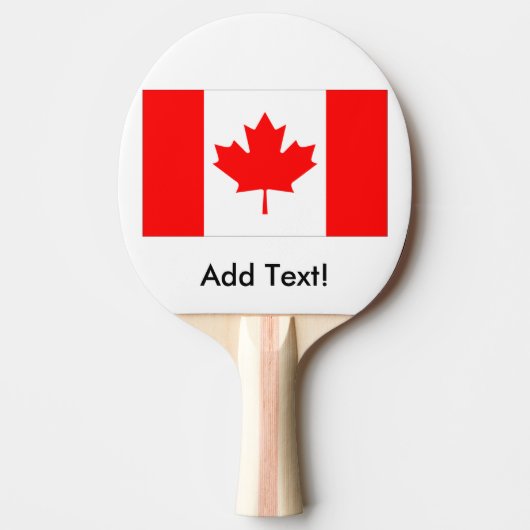 Vlag van Canada Tafeltennisbatje (Voorkant)