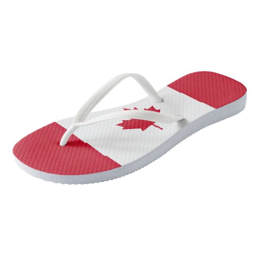 Vlag van Canada Teenslippers (Schuin)