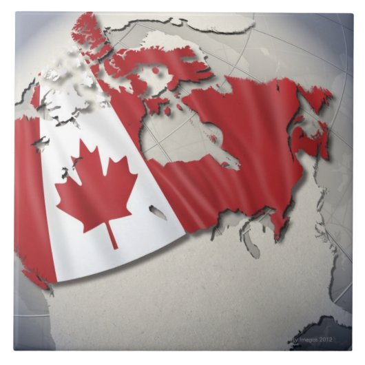 Vlag van Canada Tegeltje (Voorkant)