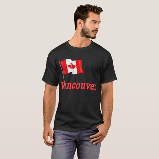 Vlag van Canada - Vancouver T-shirt (Voorkant volledig)