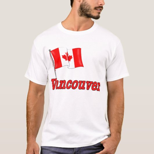 Vlag van Canada - Vancouver T-shirt (Voorkant)