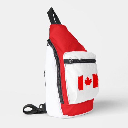 Vlag van Canada versleten Sling Bag (Linkerhoek)