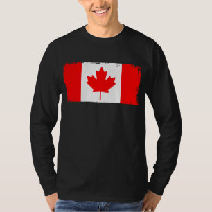 Vlag van Canada versleten  T-shirt