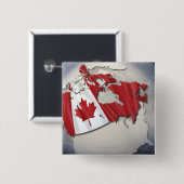 Vlag van Canada Vierkante Button 5,1 Cm (Voorkant /achterkant)