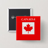 Vlag van Canada Vierkante Button 5,1 Cm (Voorkant /achterkant)