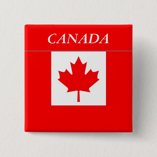 Vlag van Canada Vierkante Button 5,1 Cm (Voorkant)