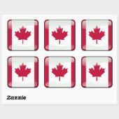 Vlag van Canada Vierkante Sticker (Vel)