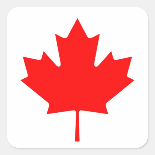 Vlag van Canada Vierkante Sticker (Voorkant)