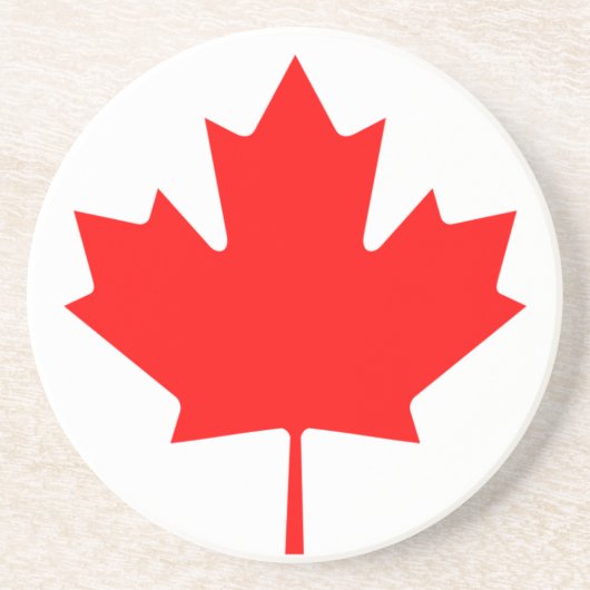 Vlag van Canada Zandsteen Onderzetter (Voorkant)