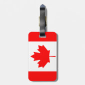 Vlag van Canadese Bagagelabel met lederriem (Achterkant verticaal)