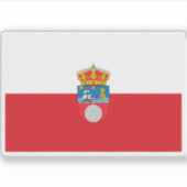 Vlag van Cantabrië Sticker (Voorkant)