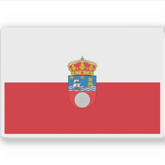 Vlag van Cantabrië Sticker (Voorkant)