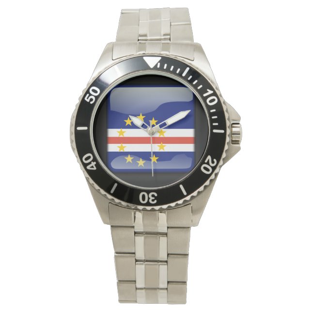 Vlag_van_Cape_Verde Horloge (Voorkant)