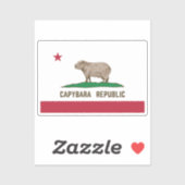 Vlag van Capybara Republic Sticker (Vel)