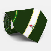 vlag van cardiff strepen stropdas (Opgerold)
