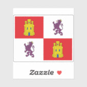 Vlag van Castilië en León Sticker (Vel)