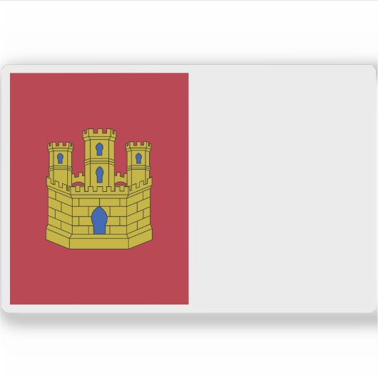 Vlag van Castilië La Mancha Sticker (Voorkant)