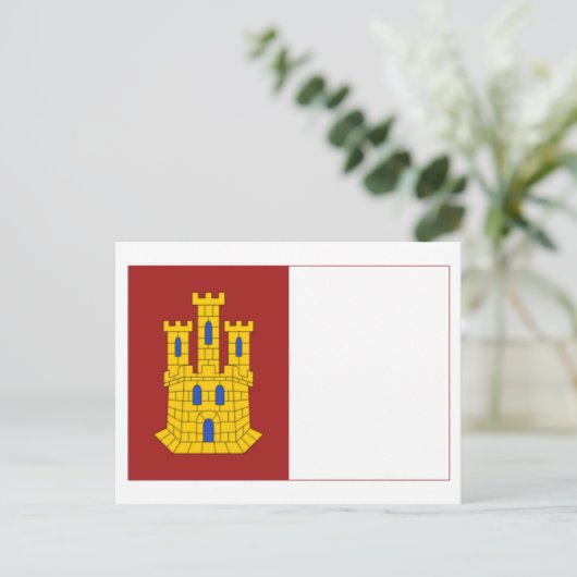 vlag van Castilla-La Mancha Briefkaart (Staand voorkant)