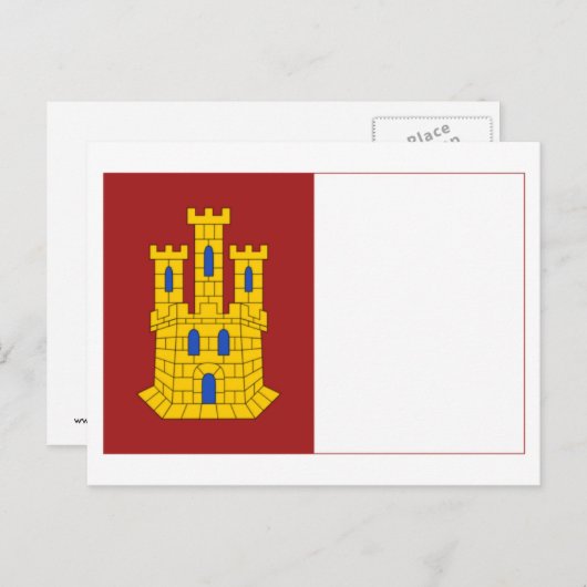 vlag van Castilla-La Mancha Briefkaart (Voorkant / Achterkant)