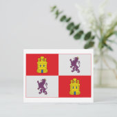 vlag van Castilla y León Briefkaart (Staand voorkant)