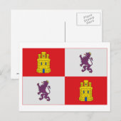 vlag van Castilla y León Briefkaart (Voorkant / Achterkant)