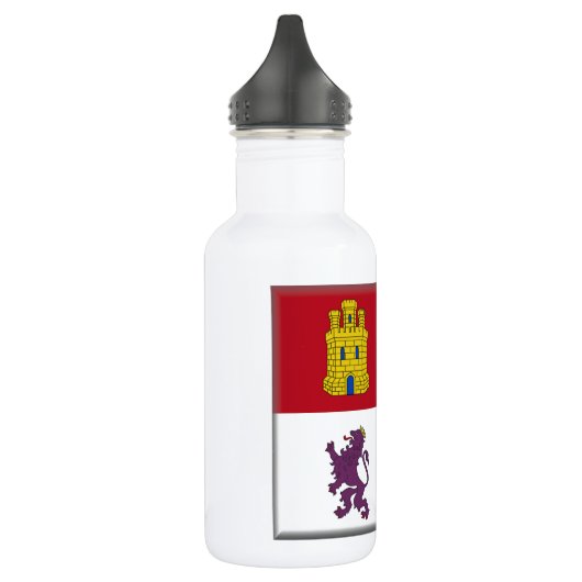 Vlag van Castilla y Leon (Spanje) Waterfles (Links)