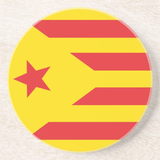 Vlag van Catalan "Serenya" Zandsteen Onderzetter (Voorkant)