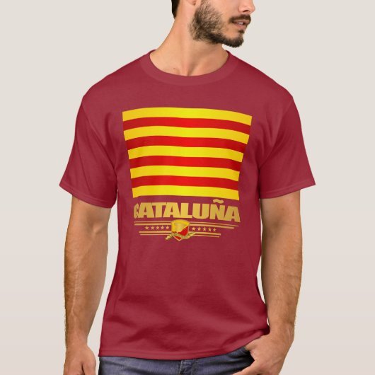 Vlag van Catalonië (Catalonië) T-shirt (Voorkant)