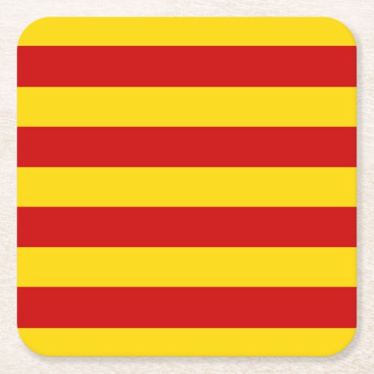Vlag van Catalonië en Catalaans - mode van La Seny Kartonnen Onderzetters (Voorkant)