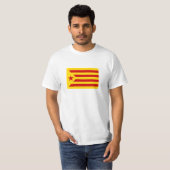 Vlag van Catalonië Red Starred T-shirt (Voorkant volledig)