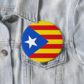 Vlag van Catalonië Ronde Button 4,0 Cm (In situ)