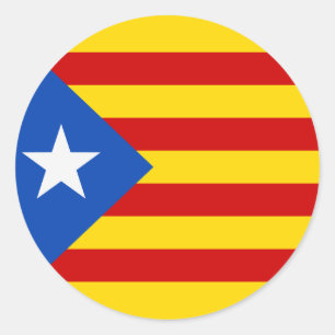 Vlag van Catalonië Ronde Sticker