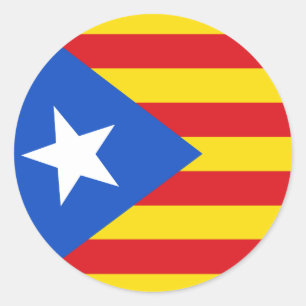 Vlag van Catalonië Ronde Sticker