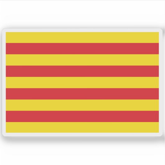 Vlag van Catalonië Sticker (Voorkant)