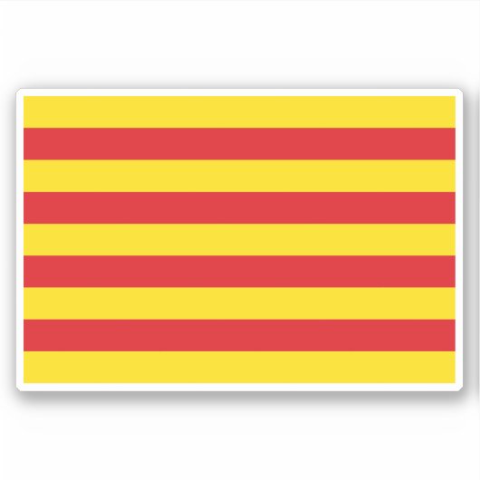 Vlag van Catalonië Sticker (Voorkant)