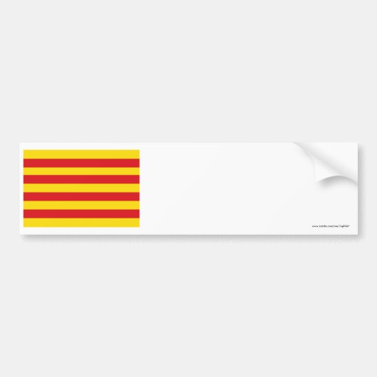 vlag van Cataluña Bumpersticker (Voorkant)