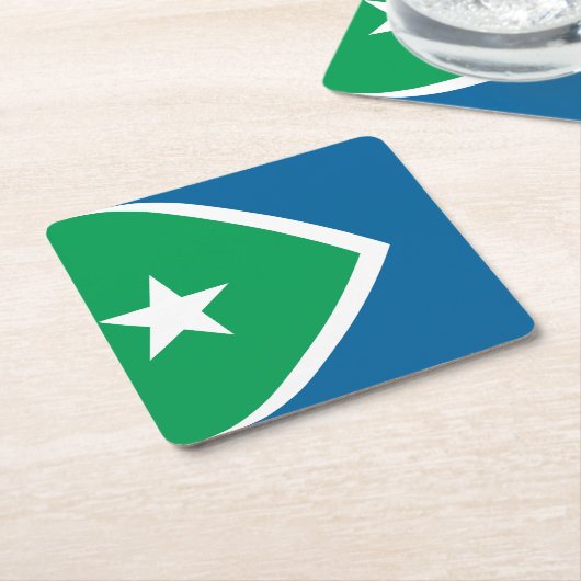 Vlag van Cedar Rapids, Iowa Kartonnen Onderzetters (Schuin)