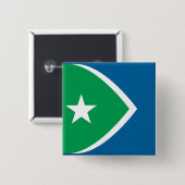 Vlag van Cedar Rapids, Iowa Vierkante Button 5,1 Cm (Voorkant /achterkant)