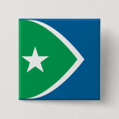 Vlag van Cedar Rapids, Iowa Vierkante Button 5,1 Cm (Voorkant)