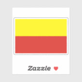 Vlag van České Budějovice, Tsjechië Sticker (Vel)