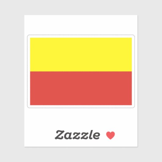 Vlag van České Budějovice, Tsjechië Sticker (Vel)