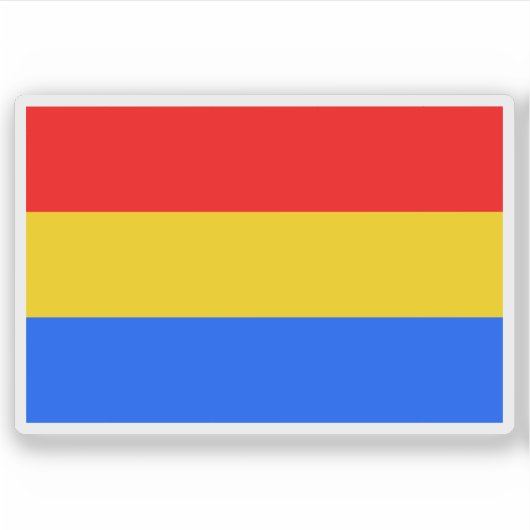 Vlag van Český Těšín, Tsjechië Sticker (Voorkant)